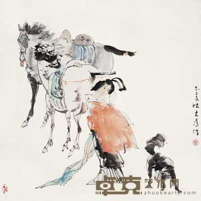 刘大为 1995年作 出塞图 镜心 68×67.5cm